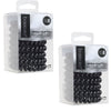 Basicare Black Spiral Hair Elastic 8 Pack No Damage Durable Hair Bands x 2