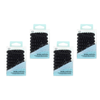 Basicare Black Spiral Hair Elastics Bundle 4 Pack No Damage Hair Bands