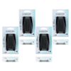 Basicare Side Comb 4 Pack Black Strong Hold Durable Hair Styling Combs