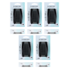 Basicare Side Comb Bundle of 5 Black Strong Hold Durable Hair Styling Combs