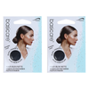 Basicare Invisible Nylon Bun Net Black 3 Pack Secure Discreet Hair Hold x 2