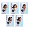Basicare Invisible Nylon Bun Net Black 5 Pack Bundle Secure Discreet Hair Hold
