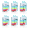 Bundle of 6 x Basicare Super Stretchy Knitted Ponytailers Pastel 24 Pack