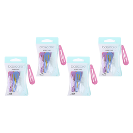 Basicare Non Slip Snap Hair Clips 4.8cm 10 Pack Bundle of 4