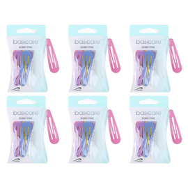 Basicare Non Slip Snap Hair Clips 4.8cm 10 Pack Bundle of 6