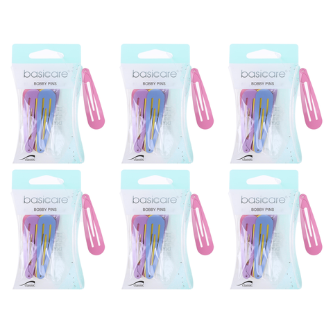 Basicare Non Slip Snap Hair Clips 4.8cm 10 Pack Bundle of 6