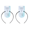 Basicare Triple Band Black Headband Bandeau Bundle of 2 Secure Stylish