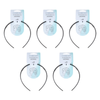 Basicare Triple Band Black Headband Bundle 5 Pack Secure Stylish Hair Hold