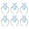 Basicare Triple Band Black Headband Bandeau 6 Pack Secure Stylish Hold