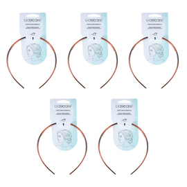 Basicare Headband Triple Band Bandeau Shell Bundle of 5 Pack