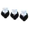 Basicare Black Large Scrunchies 3 Pack Bundle Soft Flexible Hair Ties