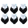 Basicare Soft Flex Large Black Scrunchies 6 Pack Comfortable Secure Hold
