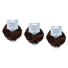 Basicare Soft Flex Large Brown Scrunchies 3 Pack Gentle Secure Hold
