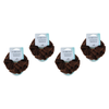 Basicare Soft Flex Large Brown Scrunchies 4 Pack Comfortable Secure Hold