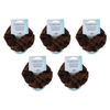Basicare Soft Flex Brown Scrunchie Large Bundle of 5 Hair Scrunchies