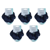 Basicare Soft Flex Large Blue Scrunchie 5 Pack Comfortable Hair Hold