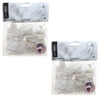 Basicare Soft Luxe Large Ivory Scrunchie Comfortable Secure Hair x2