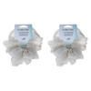 Basicare Soft Luxe Large Ivory Scrunchie Comfortable Secure Hair x2