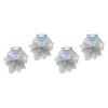 Basicare Soft Luxe Ivory Scrunchie Large Bundle of 4 Comfortable Hair Ties