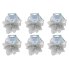 Basicare Soft Luxe Ivory Scrunchie Large 6 Pack Hair Accessory Bundle