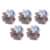 Basicare Soft Luxe Large Beige Scrunchie Bundle 5 Pack Gentle Durable Hold