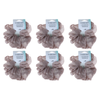 Basicare Soft Luxe Large Beige Scrunchie Bundle of 6 Comfortable Hold
