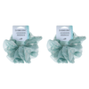 Basicare Soft Luxe Large Aqua Scrunchie Pack of 2 Comfortable Gentle Hold