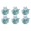 Basicare Soft Luxe Large Aqua Scrunchie Pack of 6 Comfortable Hair Ties