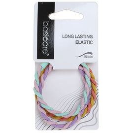 Basicare Long Lasting Elastic Hair Bands Twisted 3 Pack for Secure Hold