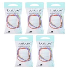 Basicare Plaited Elastic Hair Bands 3 Pack Bundle of 5