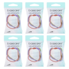 Basicare Long Lasting Plaited Elastic Hair Bands 3 Pack Bundle of 6