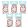 Basicare Long Lasting Twisted Elastic Hair Bands Bundle of 5