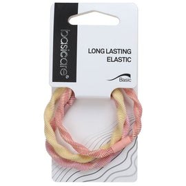 Basicare Long Lasting Elastic Hair Bands Twisted 3 Pack for Secure Hold