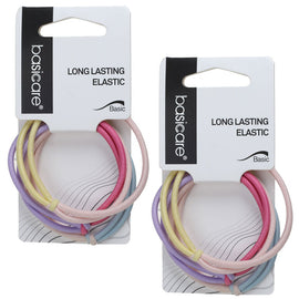 Basicare Long Lasting Elastic Hair Bands 3 Pack Durable Snag Free Hold x 2