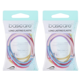 Basicare Long Lasting Elastic Hair Bands 3 Pack Durable Snag Free Hold x 2