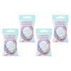 Basicare Long Lasting Elastic Hair Bands Bundle 4 Pack Durable Snag Free Hold