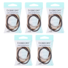 Basicare Long Lasting Elastic Hair Bands 5 Pack Durable Snag Free Hold