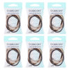 Basicare Long Lasting Elastic Hair Bands Bundle of 6 Durable Snag Free