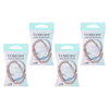 Basicare Long Lasting Plaited Elastic Hair Bands 4 Pack Snag Free