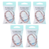 Basicare Plaited Elastic Hair Bands Bundle of 5 Durable Snag Free