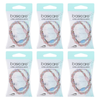 Basicare Plaited Long Lasting Elastic Hair Bands 2 Pack Bundle of 6