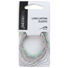 Basicare Long Lasting Elastic Hair Bands 2 Pack Plaited Durable Snag Free