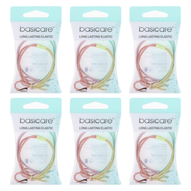 Basicare Knotted Elastic Hair Bands 6 Pack Long Lasting Snag Free