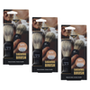 Basicare Men Shaving Brush 3 Pack Natural Bristles Contour Handle