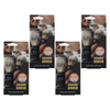 Basicare Mens Shaving Brush Bundle of 4 Natural Bristles Contour Handle