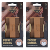 Basicare Pocket Combs with Pouch Multi Teeth Small and Large Handmade x 2
