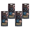Basicare Mens Moustache Trimming Kit Bundle of 4 with Scissors Comb Brush Pouch