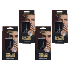 Basicare Manual Nose and Ear Hair Trimmer 4 Pack Compact Battery Free