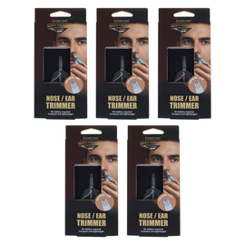 Basicare Manual Nose and Ear Hair Trimmer 5 Pack Battery Free Compact Safe