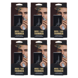 Basicare Manual Nose and Ear Hair Trimmer Bundle 6 Pack Battery Free